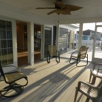 Screened in Porch with Open Sliding Glass Doors at 8 Sandpiper Ct beach house for families and groups